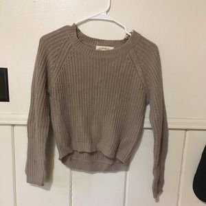 Knit Sweater Crop Top